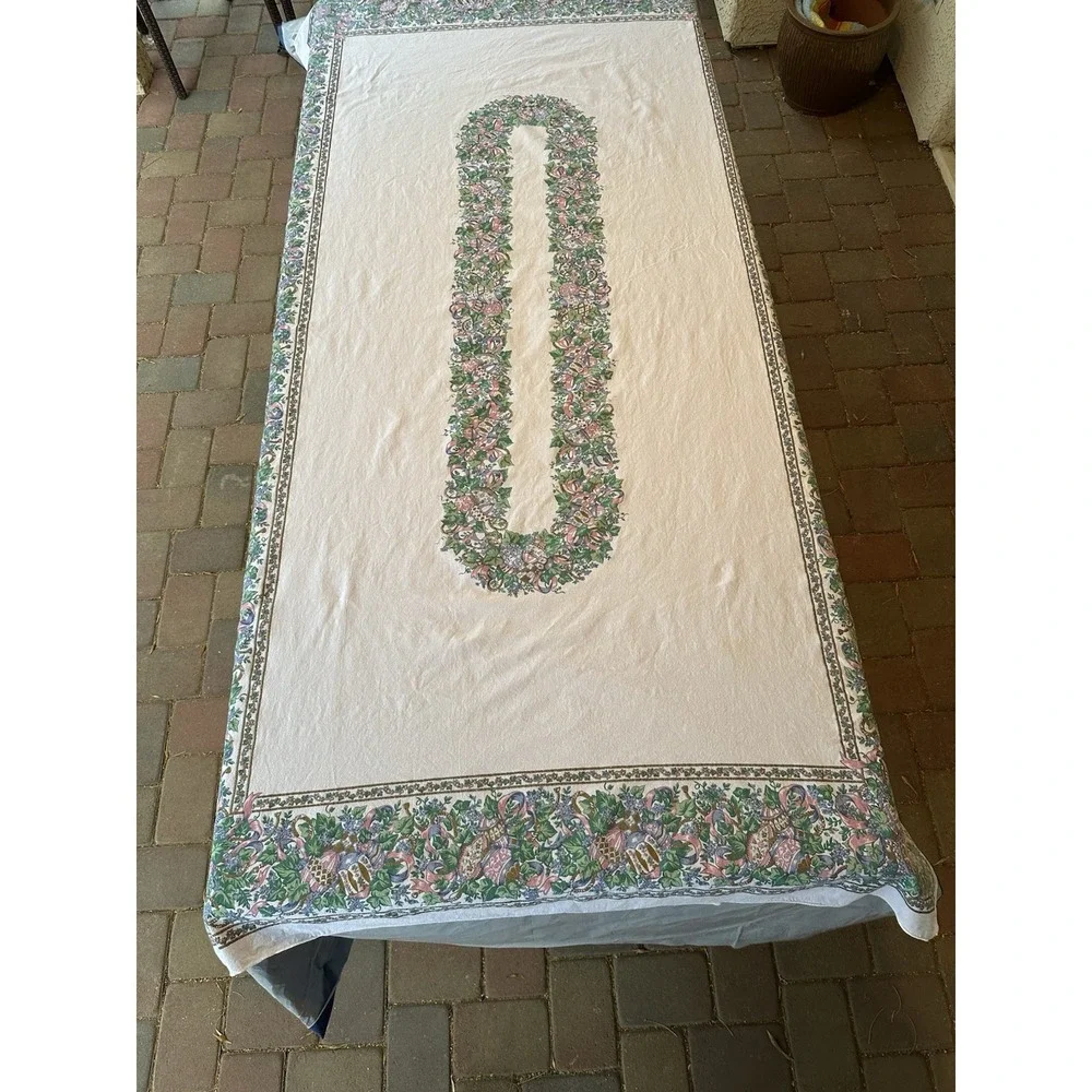 Easter Egg Tablecloth Pastel Vtg 91